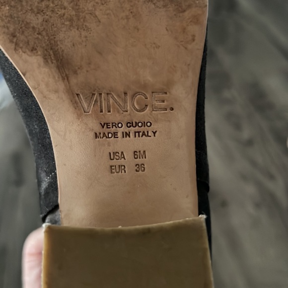 VINCE suede ankle booties gray Sz 6 - Picture 6 of 7